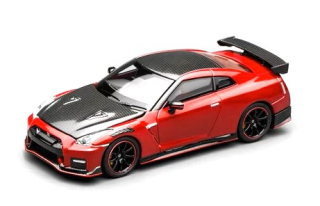 Nissan GT-R (R35) Nismo Coupe 2022 vibrant red carbon 1:64 Motorhelix 