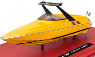 Riva Motoscafo 32 Ferrari 1990 2x Engine V8 780CV with Showcase yellow 1:43 KESS Model