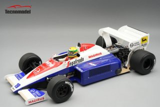 Toleman F1 TG184 Hart Turbo #19 A.Senna 3rd British GP 1984 with Pilot Figure 1:18 Tecnomodel