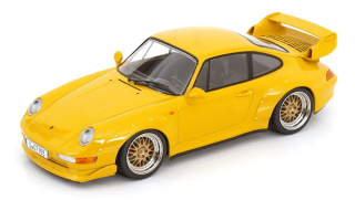 Porsche 911 993 GT2 Coupe 1996 BBS Rims yellow 1:18 KK Scale