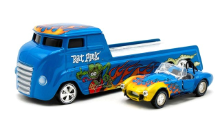 Rat Fink Hauler and Cobra Super Snake 1:64 Acme Diecast