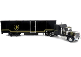 GMC General 1980 With Trailer black/gold 1:64 Ixo America