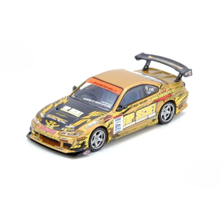 Nissan Top Secret Silvia (S15) D1 Grand Prix Series Champion 2004 gold 1:64 Inno Models