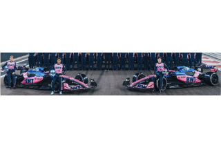 Alpine A525 BWT Formula One Team #10 P.Gasly & #43 F.Colapinto Abu Dhabi GP 2025 "Merci, Viry" 1:64 Spark 