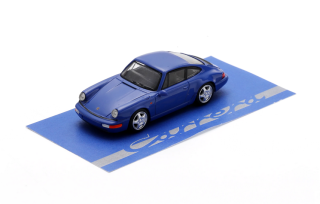 Porsche 911 (964) 3.6 RS 1992 maritime blue with silver wheels 1:64 Spark