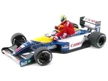 Williams F1 Renault FW14 #5 N.Mansell Winner British GP 1991 with Pilot and A.Senna Figures 1:12 GP Replicas