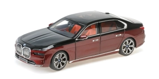 BMW i7 2022 black metallic/red 1:18 Minichamps 