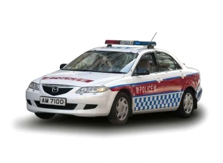 Mazda 6 *Hong Kong Police* 2003 white/red/blue 1:43 Vitesse