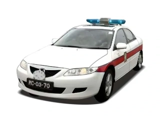Mazda 6 *Macau Police* 2003 white/red 1:43 Vitesse