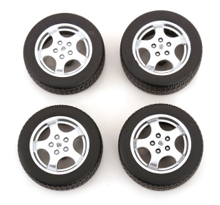 Set 4x Wheels and Cup Rims for Porsche 911 964 RS Coupe 1992 1:12 KK Scale