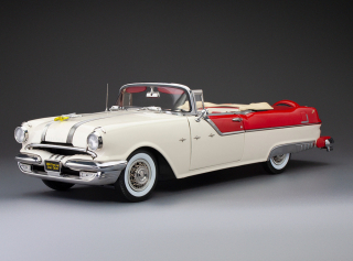 Pontiac Star Chief Open Convertible 1955 bolero red/castle grey 1:18 Sun Star