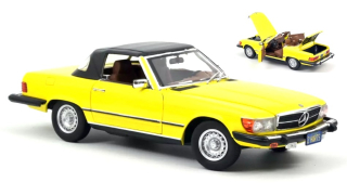 Mercedes-Benz 450 SL US Version 1979 yellow 1:18 Norev