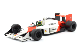 McLaren MP4/4 #12 Bruno Senna Demo Run Interlagos F1 2019 with Opening Cover and Engine Details 1:18 Werk83
