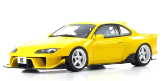 Nissan Silvia S15 Khyzyl Saleem Coupe 2002 yellow 1:18 Kyosho