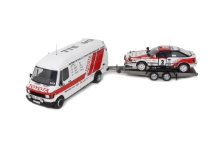 Rally Pack - Mercedes-Benz T1 Assistance with Trailer + Toyota Celica ST165 Gr. A #3 RAC Safari Rally 1990 1:18 OttOmobile