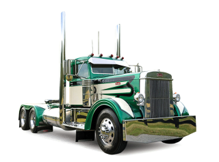 Peterbilt 350 1952 green/decor 1:64 Ixo America