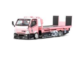 Tow Truck Simon's Garage Custom Hauler metallic pink 1:64 Microturbo