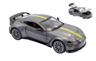 Aston Martin V12 Vantage grey/yellow stripes 1:24 RE.EL Toys