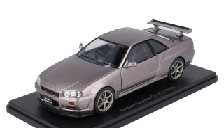 Nissan Skyline GT-R (R34) Coupe 1999 grey metallic 1:24 Hachette