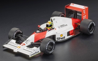 McLaren MP4/5B #27 A.Senna 2nd Japan GP 1990 World Champion with Pilot Figure 1:43 GP Replicas