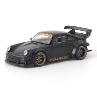Porsche RWB 930 *STELLA ARTOIS* matte black 1:64 Pop Race Limited