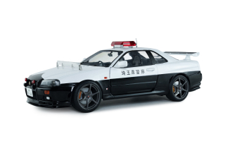 Nissan Skyline GT-R Japanese Police 1999 white 1:18 Solido