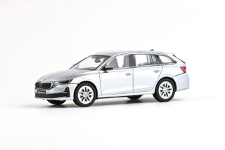 Škoda Octavia IV FL Combi 2024 stříbrná brilliant metalíza 1:43 Abrex