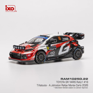 Toyota GR Yaris Rally1 #18 T.Katsuta/A.Johnston Rallye Monte Carlo 2026 1:43 Ixo Models