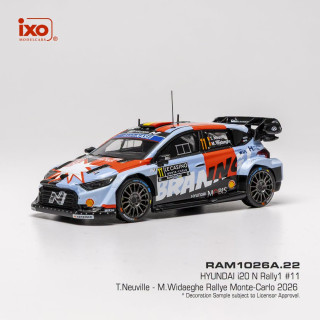 Hyundai i20 N Rally1 #11 T.Neuville/M.Wydaeghe Rallye Monte-Carlo 2026 1:43 Ixo Models