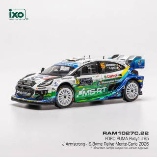 Ford Puma Rally1 #95 J.Armstrong/S.Birne Rallye Monte Carlo 2026 1:43 Ixo Models
