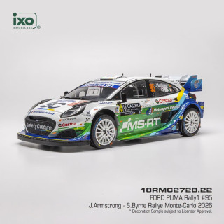 Ford Puma Rally1 #95 J.Armstrong/S.Birne Rallye Monte Carlo 2026 1:18 Ixo Models