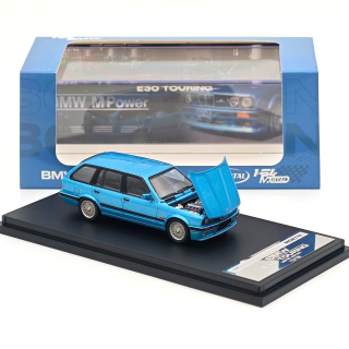 BMW E30 Touring Wagon blue 1:64 Mortal Model