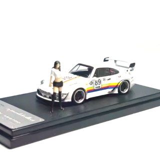 Porsche RWB 993 With High Wing #89 *Apple* With Figure 1:64 My Model Collect