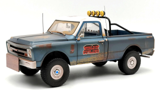 Chevrolet K10 *World of Outlaws* Push Truck 1967 blue 1:18 Acme Diecast