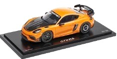 Porsche 718 Cayman GT4 RS 982 with Manthey Kit 2024 pastel orange 1:18 Spark