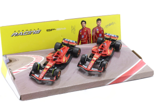 Set 2x Ferrari SF-24 #16 C.Leclerc + #55 C.Sainz 2024 1:43 Bburago