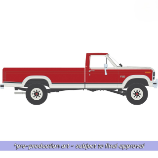 Ford F-250 XLT Lariat Long Bed Styleside 4x4 1984 Victoria Tu-Tone bright canyon red/wimbledon white 1:64 Ixo America