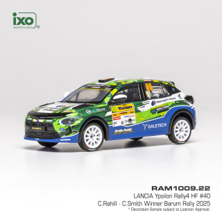 Lancia Ypsilon Rally4 HF #40 Rahill/Smith Barum Rally 2025 1:43 Ixo Models