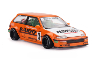Honda Civic 1987 (EF) Kaido Sports V1 orange 1:64 Mini GT