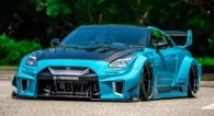 Nissan GT-R R35 Liberty Walk Silhouette Body Kit 2025 blue metallic 1:18 Solido