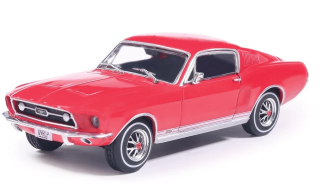 Ford Mustang GTA Fastback 1967 candyapple red 1:64 Ixo America