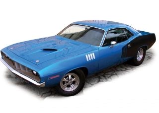 Plymouth Hemi 'Cuda 1971 B5 blue 1:43 Ixo America