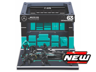Pit Pass Set - Mercedes-AMG #63 George Russell 2025 1:43 Bburago