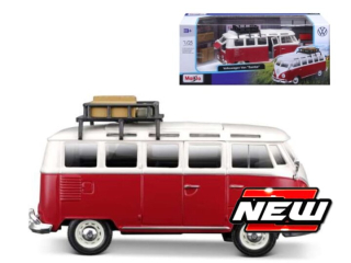 Volkswagen T1 Minibus Samba 1962 with Roof Rack and Accessories 1:25 Maisto