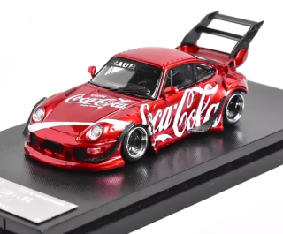 Porsche RWB 993 With High Tail *Coca-Cola* 1:64 Street Weapon