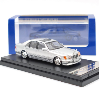 Mercedes-Benz W140 S600 silver 1:64 Street Weapon