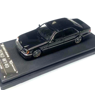 Mercedes-Benz W140 S600 black/grey 1:64 Street Weapon
