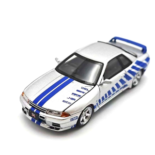 Nissan Skyline GTR-R32 Nismo S Tune *Fast & Furious* silver/blue 1:64 Focal Horizon