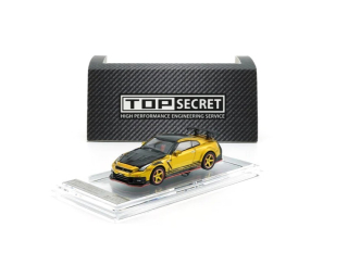 Nissan 35 GT-R Top Secret *RHD* Tokyo Auto Salon Japan 2026 gold/carbon 1:64 BM Creations