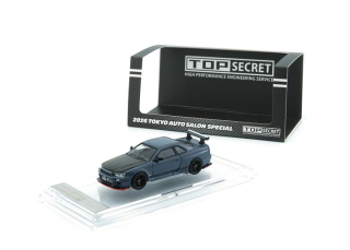 Nissan BNR34 Top Secret *RHD* Tokyo Auto Salon Japan 2026 grey/carbon 1:64 BM Creations
